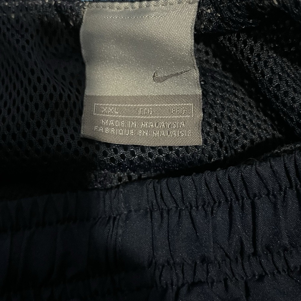 Y2K Nike Men's XL Navy/White 2pc Tracksuit Full Zip Jacket Pants Pockets - Picture 8 of 9